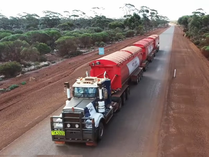 Autonomous triple road train worldfirst for the Pilbara News