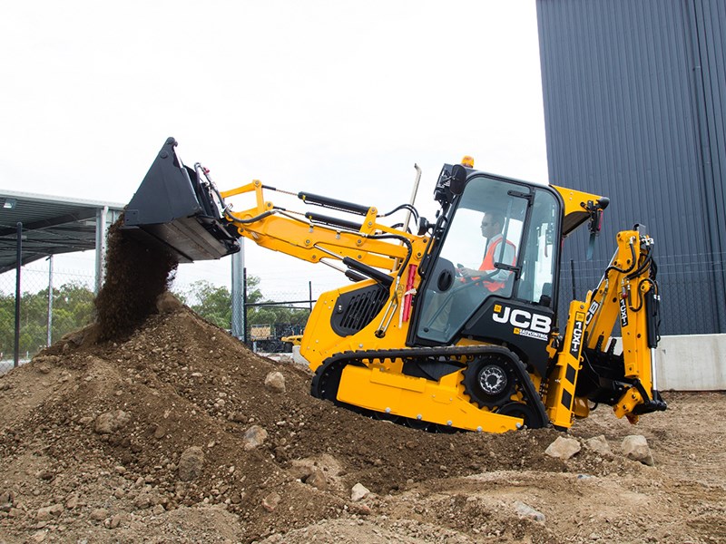 JCB 1CXT adds tracks to mini backhoe loader