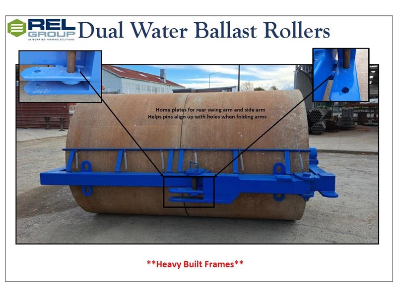 rel manufacturing 12 x 6 x 1 water ballast dual roller 282450 004