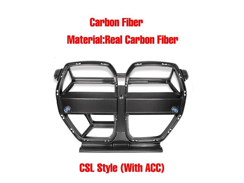 euro empire auto bmw carbon fiber csl style front grille for g80 m3 & g82 m4 970438 008