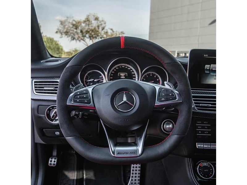 euro empire auto mercedes amg flat steering wheel lower trim cover (2015-2018) 970752 003