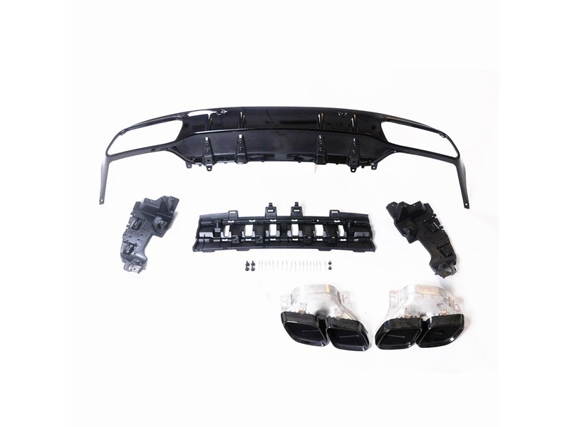 Euro Empire Auto Mercedes C S Style Rear Diffuser With Exhaust Tips