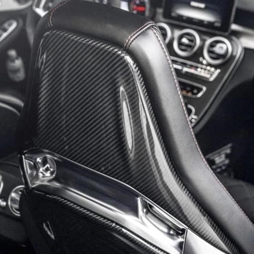 euro empire auto mercedes carbon fiber amg seat back covers for w205 & w176/w177 & w117/w118 970821 003