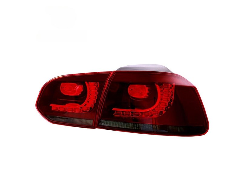 euro empire auto volkswagen golf retro style smoked/clear sequential tail lights for mk6 970845 007