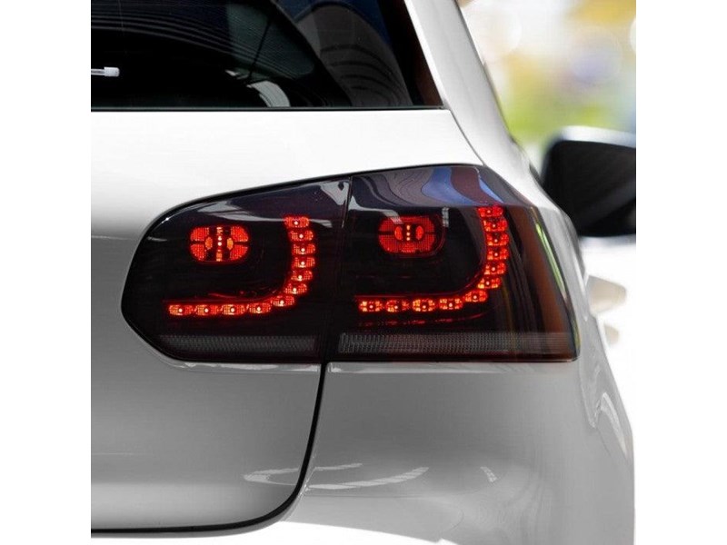 euro empire auto volkswagen golf retro style smoked/clear sequential tail lights for mk6 970845 003
