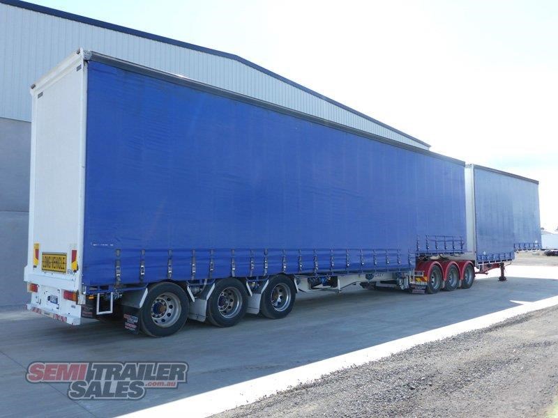 maxitrans 2009 maxitrans / 2010 vawdrey 34 pallet dropdeck curtainsider b double set (4.6m high) 862464 005