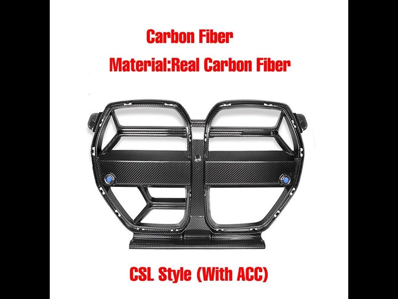 euro empire auto bmw carbon fiber csl style front grille for g80 m3 & g82 m4 970438 015