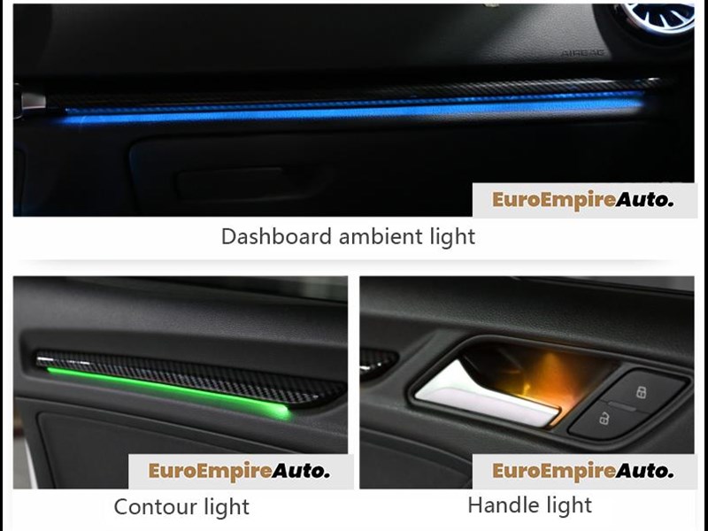 euro empire auto audi ambient light package with led air vents & interior lights for 8v 970531 011