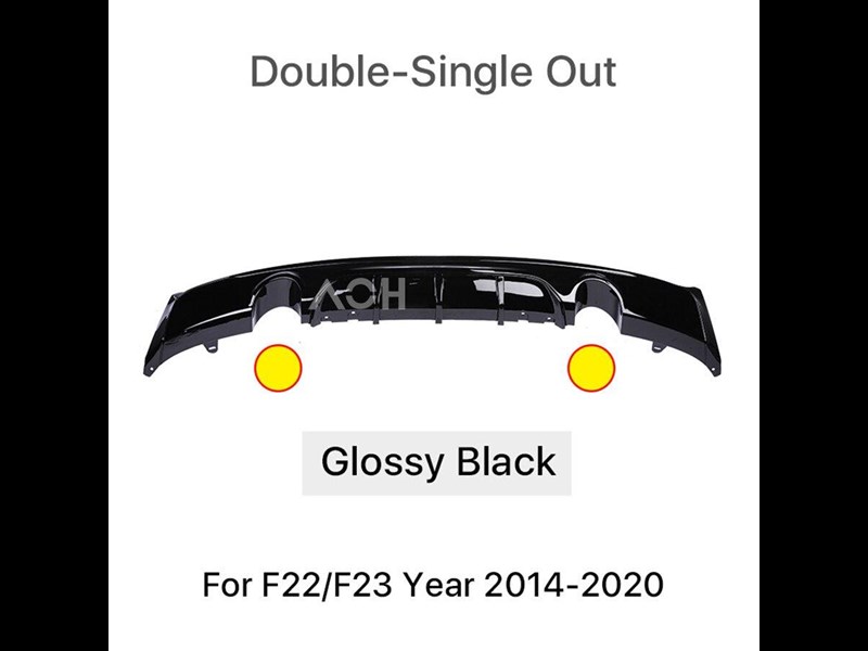 euro empire auto bmw m sport style rear diffuser for 2 series f22 (2014-2021) 970572 015