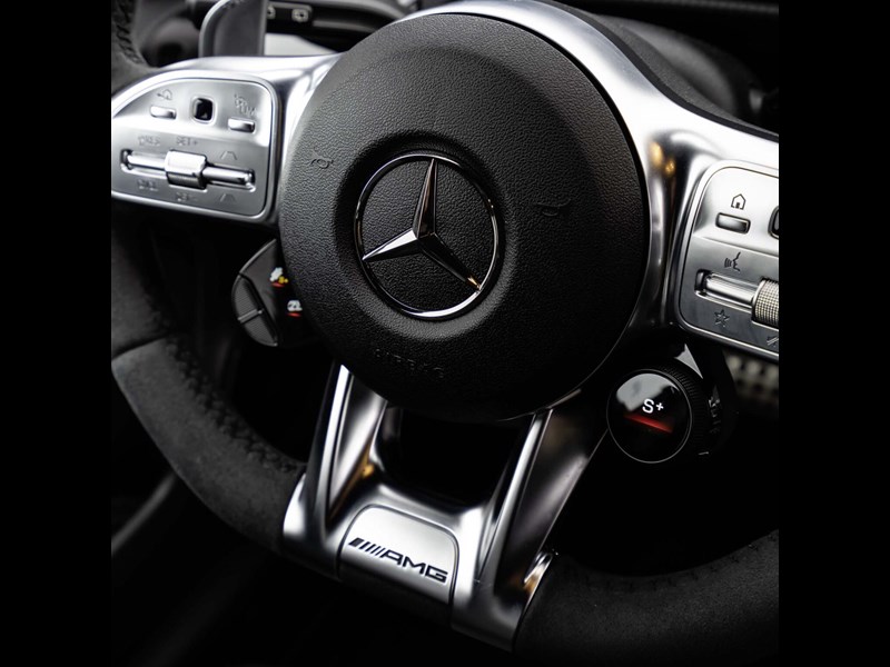 euro empire auto mercedes amg flat bottom steering wheel lower trim cover (2019+) 970715 005