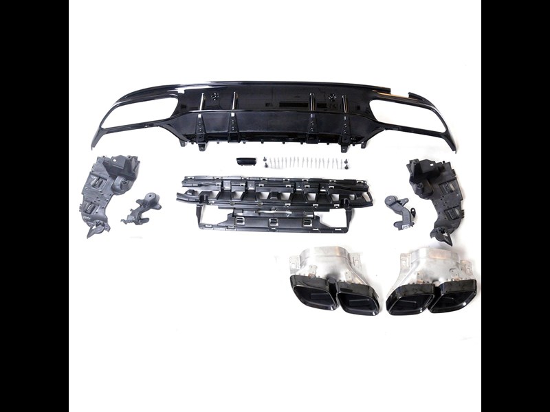 euro empire auto mercedes c63s style rear diffuser with exhaust tips for c-class w205 (sedan) 970756 009
