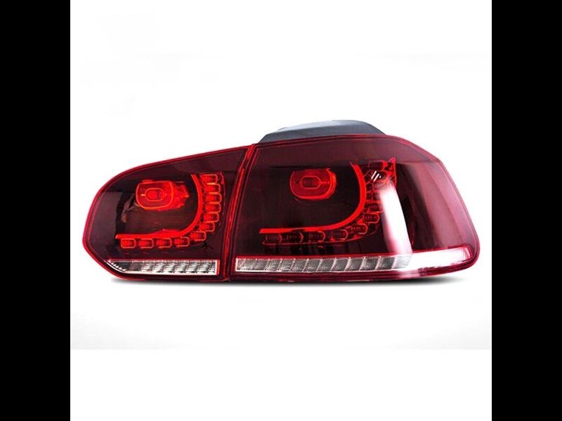 euro empire auto volkswagen golf retro style smoked/clear sequential tail lights for mk6 970845 009