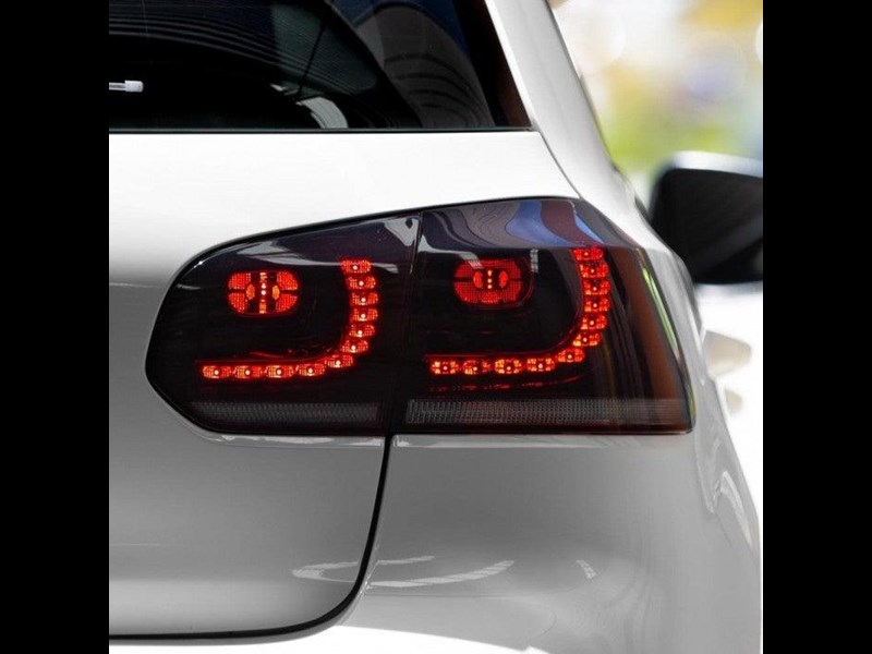 euro empire auto volkswagen golf retro style smoked/clear sequential tail lights for mk6 970845 005