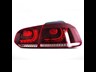euro empire auto volkswagen golf retro style smoked/clear sequential tail lights for mk6 970845 010