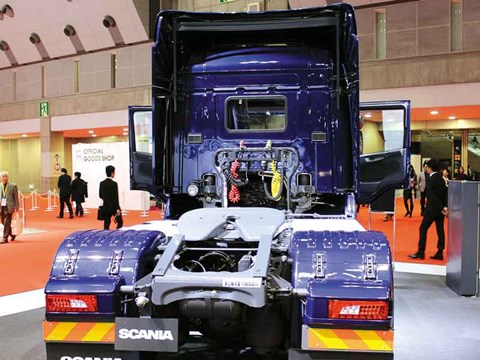 Truck display at the Tokyo Motor Show 2017