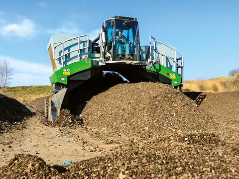 Komptech Crambo shredder and Topturn compost turner, the industry