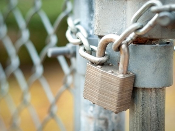 A locked gate is one of the best deterrents for thieves. 