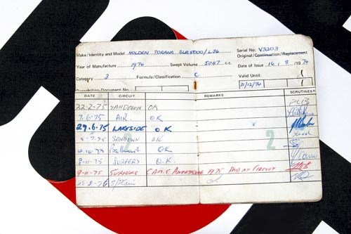 Peter Brock’s Bathurst Holden SL/R 5000 L34 logbook