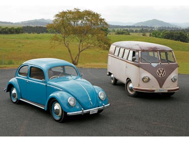 1951 Volkswagen Beetle & 1954 CW Microbus