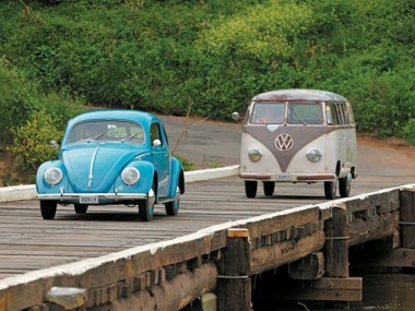 1951 Volkswagen Beetle & 1954 CW Microbus