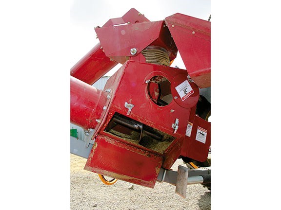 Canzquip swing away auger inspection hole