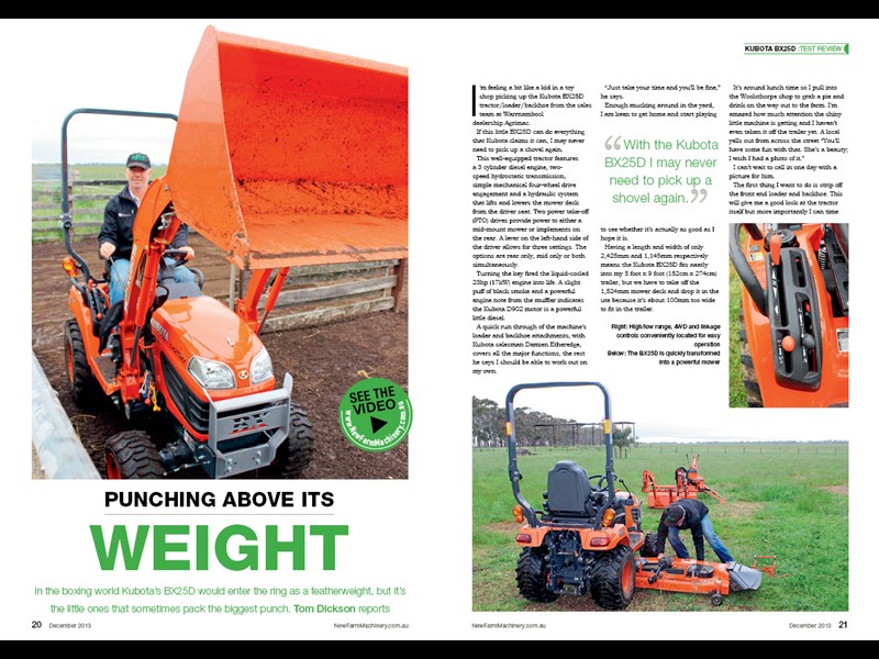 Kubota BX25D tractor review NFM