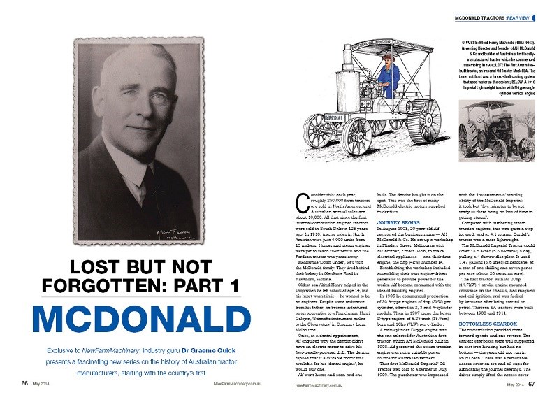 McDonald tractor history