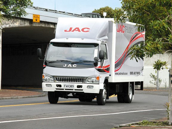JAC HFC1061K Chinese light truck on the road