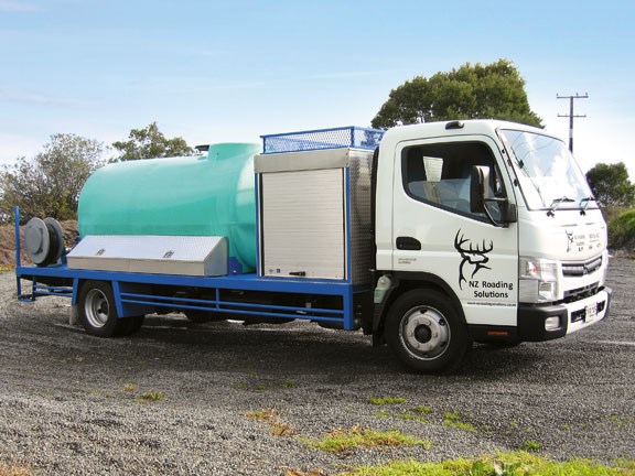 Mitsubishi Fuso Canter carrying a liquid load