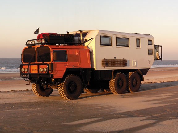 Overland Kiwi "in a desert somewhere".