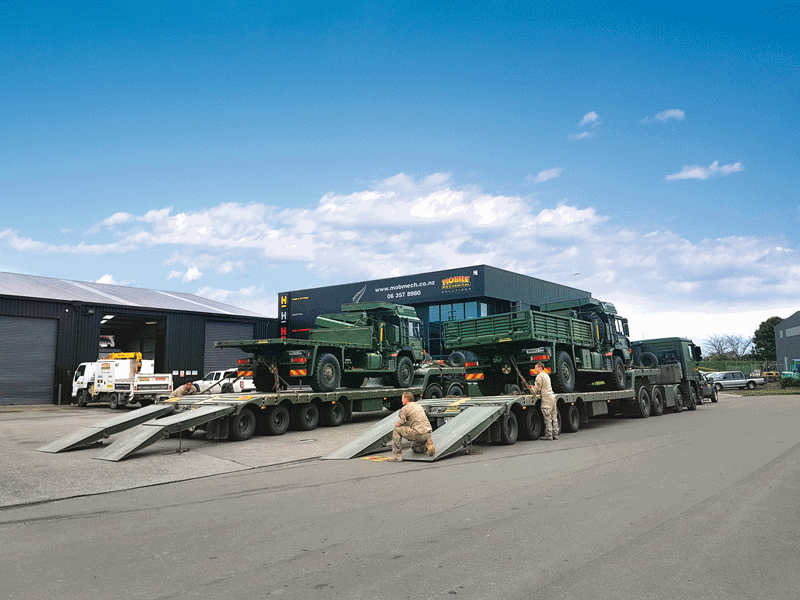 NZ Defence Force equipment at MMS Palmerton North premises