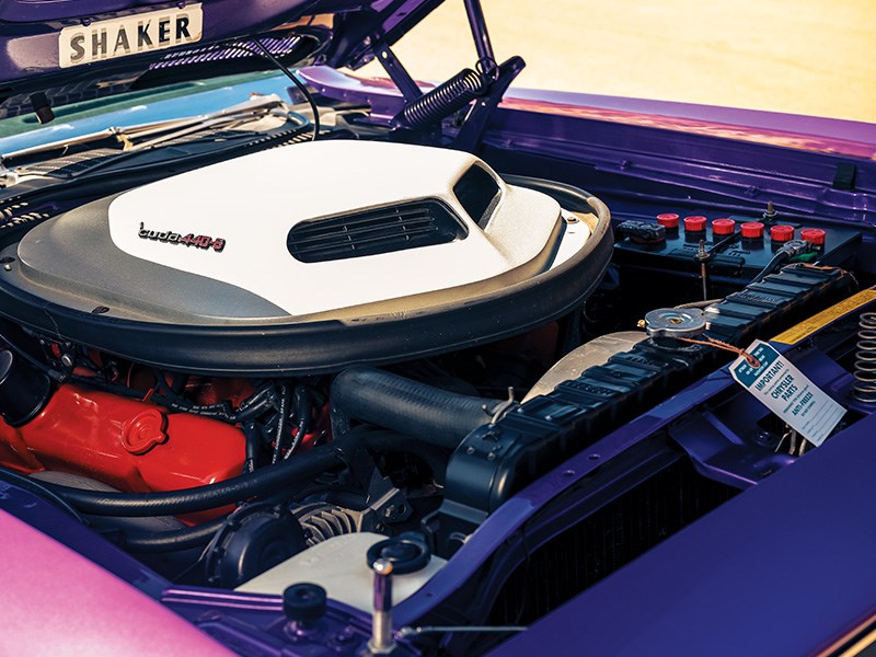 plymouth cuda engine bay