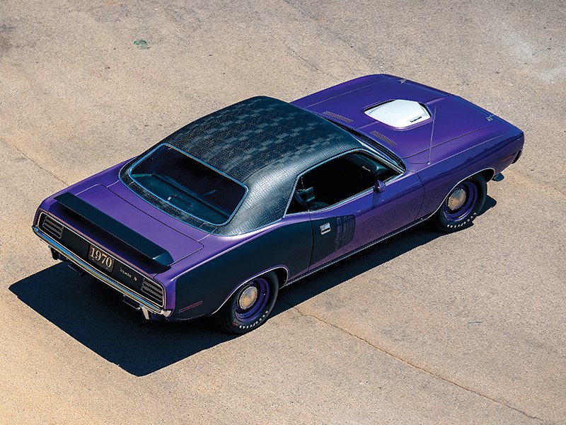 plymouth cuda top view