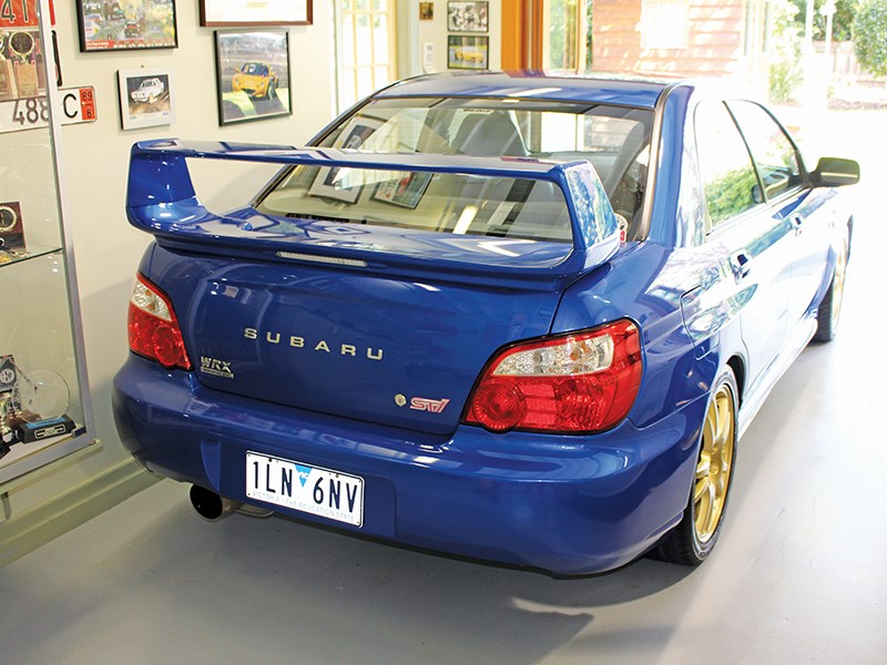 subaru wrx sti rear angle