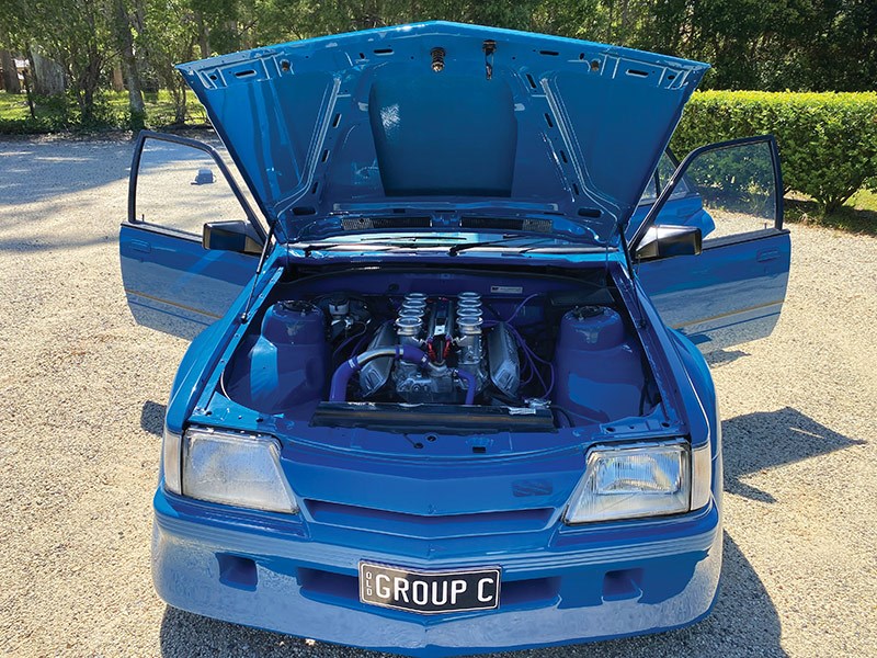 holden vk commodore resto bonnet up