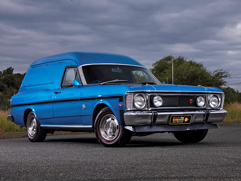 ford falcon xw gt panel van front angle