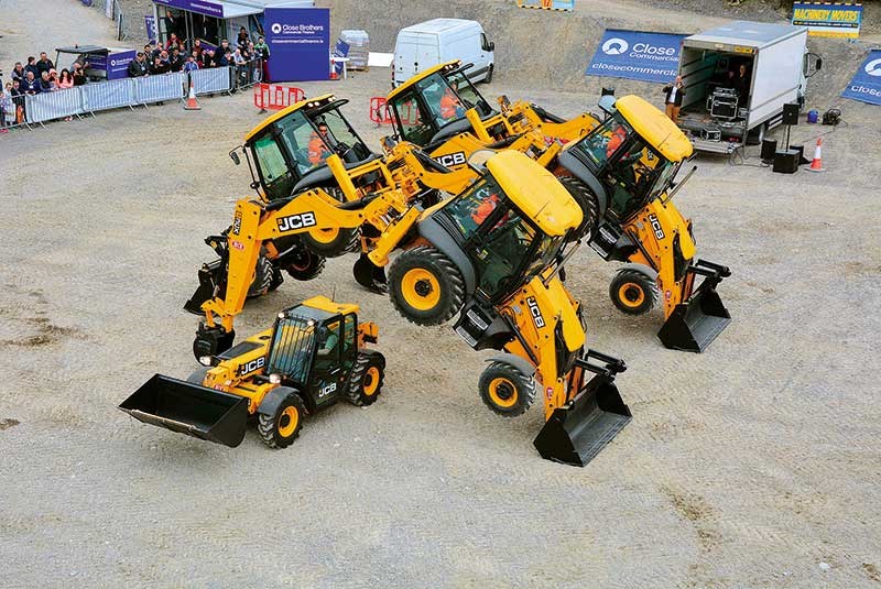 JCB dancing diggers