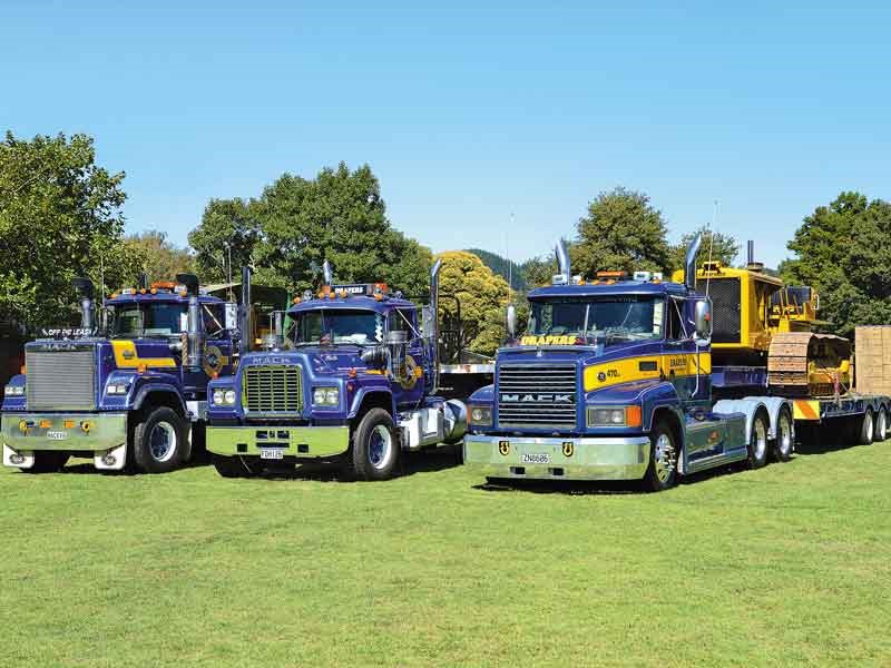Draper Earthmoving lined up their superbly presented Macks from three different model generations 