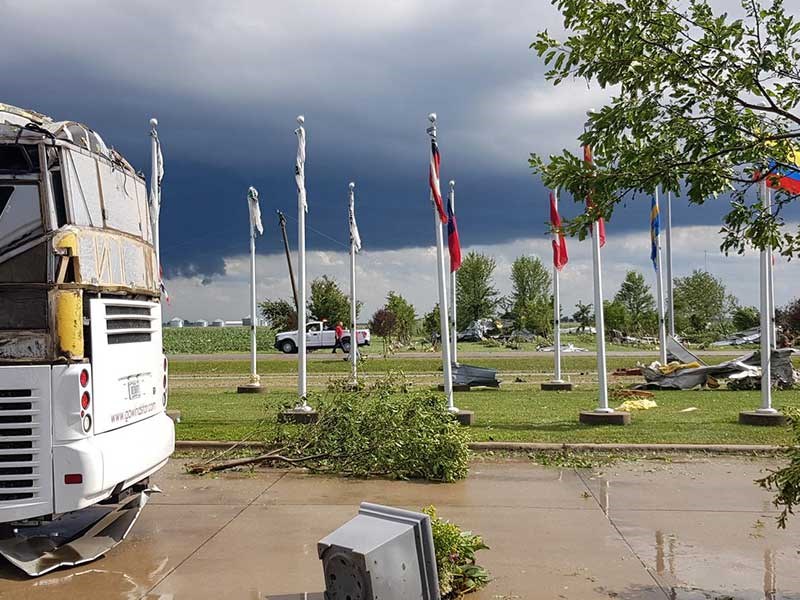 Kiwi contractors caught in Iowa tornado