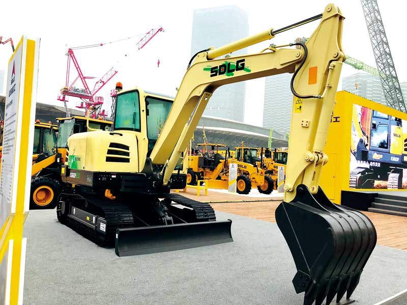 SDLG unveils concept electric compact excavator at bauma China 2018 2