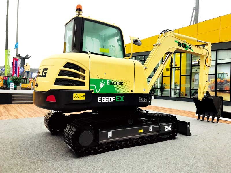 SDLG unveils concept electric compact excavator at bauma China 2018 3