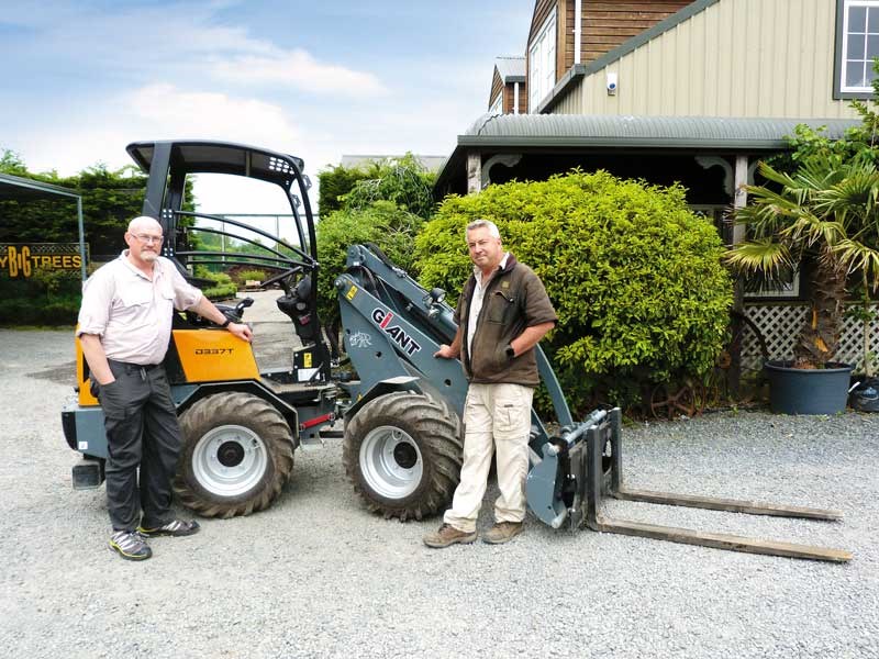 Easy Big Trees of Invercargill were using three Giant loaders to help move their stock of 70 000 plus trees