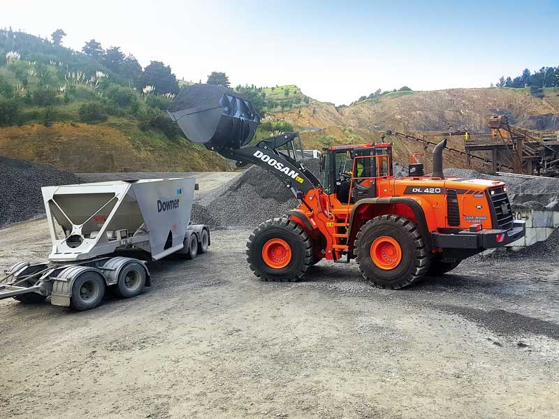 Lake Road Quarries of Mangawhai had taken delivery of a Doosan DL420 wheel loader