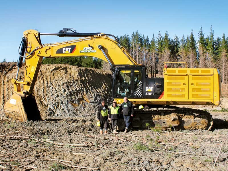 Rick Kuru right have added a Cat 374F to their Kuru Contracting fleet