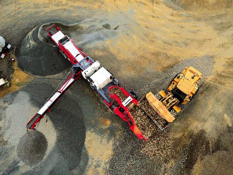 The entirely automated Sandvik QH331HS at work at the McPherson s yard