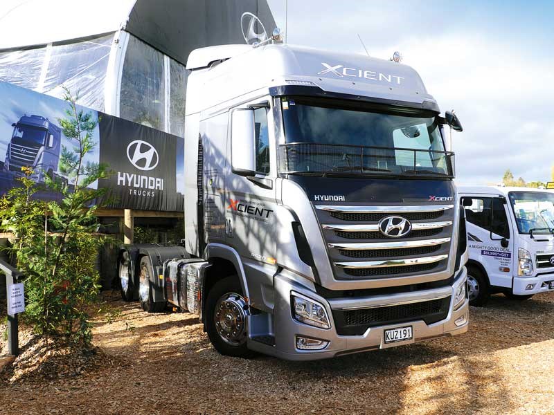 This Hyundia Xcient was one of the many trucks on display at the 2018 NZ National Agricultural Fieldays 2018 1