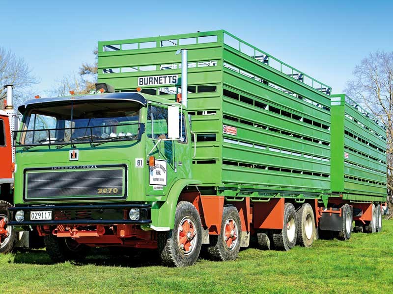 Gerard Daldry had his beautifully restored full sized replica of a Burnetts Motors International Acco livestock truck on display