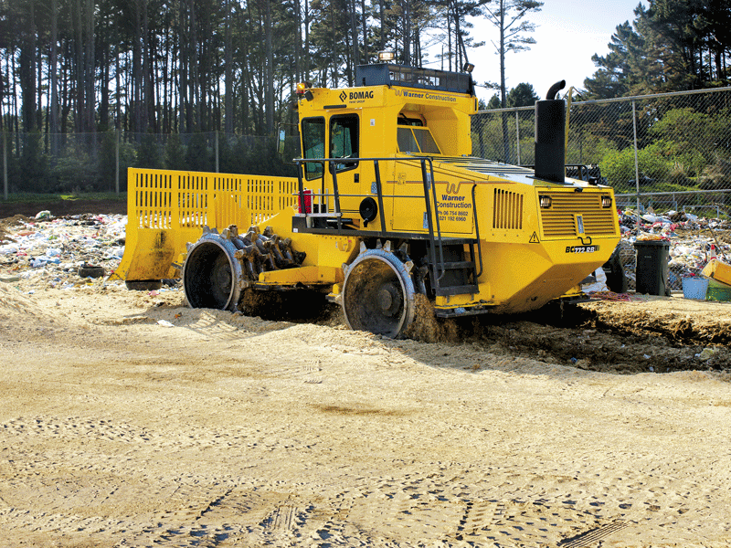 Warner Construction's new Bomag BC722 EB-2