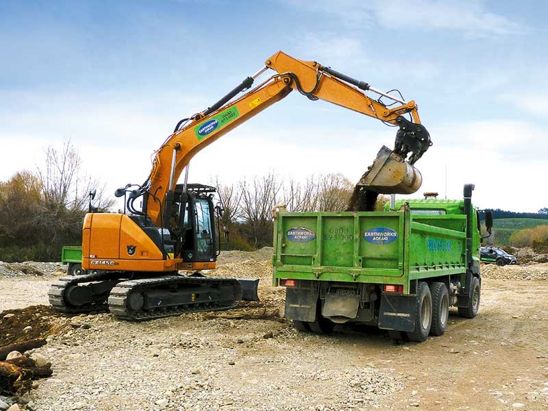 Case CX145C excavator & 821F loader