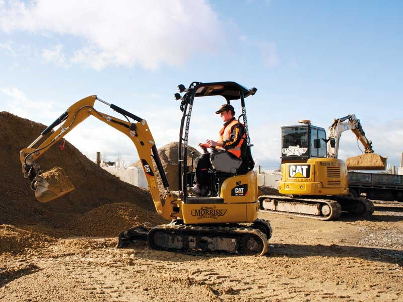 Cat triple threat: mini excavators